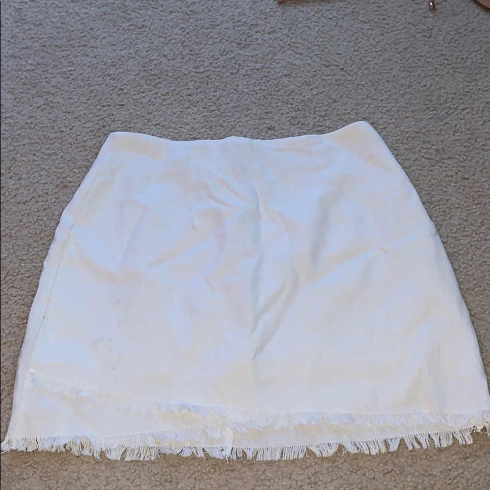 white fringe skirt